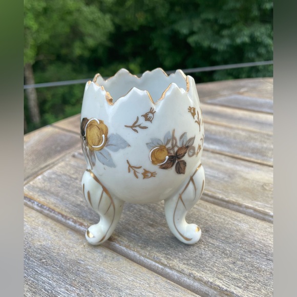 Vintage Napco Japanese Hand Painted Egg Vase - Picture 3 of 7